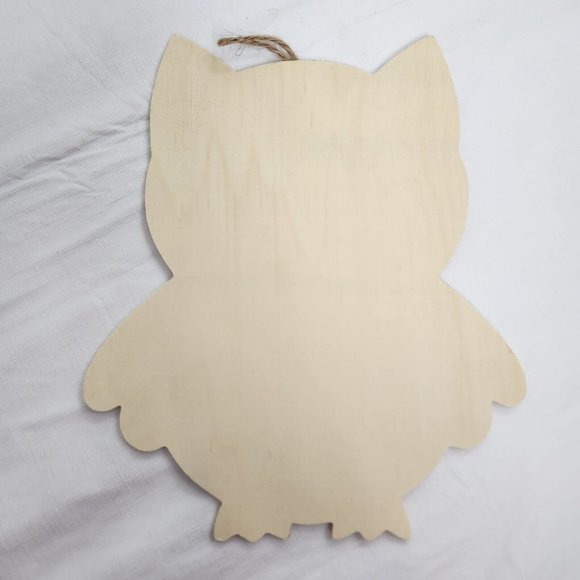 Wooden Owl Shape DIY Craft Paint Sign Blank - Picture 7 of 7